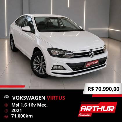 VOLKSWAGEN VIRTUS 1.6 MSI TOTAL FLEX AUTOMÁTICO VOLKSWAGEN VIRTUS 1.6 MSI TOTAL FLEX AUTOMÁTICO